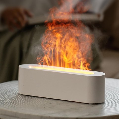 Fireplace Flame Essential Oil Diffuser | 7-Color Ultrasonic Humidifier