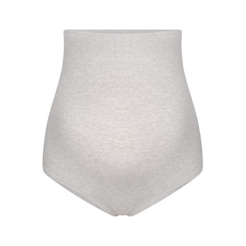 Buy Cotton Jersey Maternity High-Waisted Brief Light Heather Grey Online | Soft Pregnancy & Postpartum Comfort Underwear