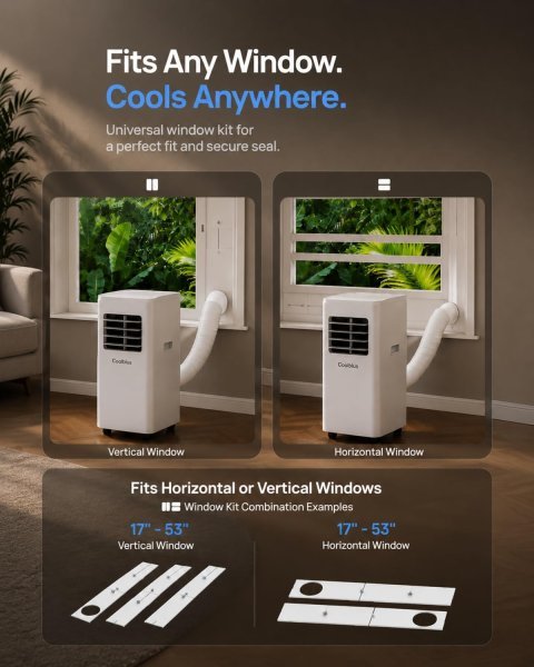 Buy Coolblus 12000 BTU Portable Air Conditioner Online | 3-in-1 Portable AC with Remote, Sleep Mode & Timer for Rooms Up to 550 Sq. Ft. | White