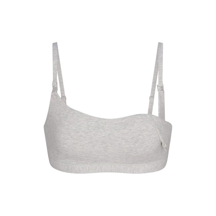 Buy Cotton Jersey Maternity Nursing Scoop Bralette 2-Pack Light Heather Grey Online | Soft Wireless Nursing Bras for Pregnancy & Breastfeeding