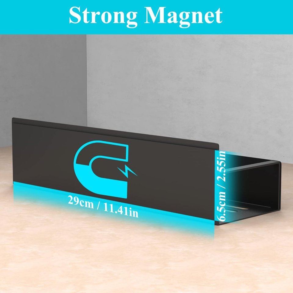 Buy Magnetic Spice Storage Rack Organizer for Refrigerator & Oven Online | Metal Kitchen Organizer Shelf - Black