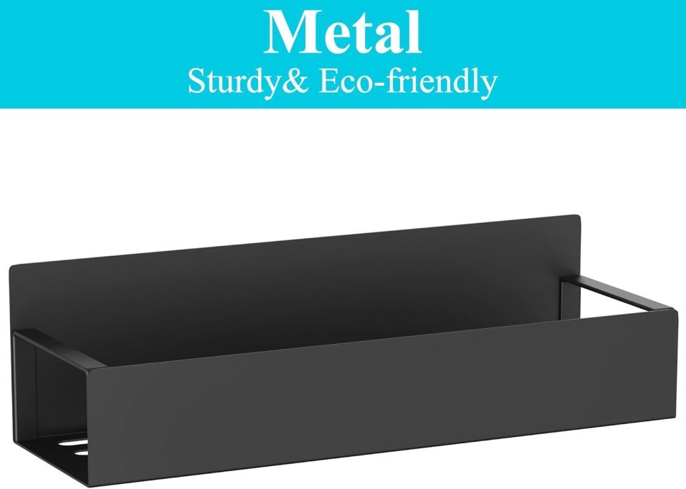 Buy Magnetic Spice Storage Rack Organizer for Refrigerator & Oven Online | Metal Kitchen Organizer Shelf - Black