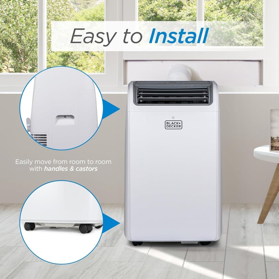 Buy BLACK+DECKER Smart Portable Air Conditioner 14,000 BTU Online | Wi-Fi Portable AC with Follow Me Remote for Rooms Up to 700 Sq. Ft. | White