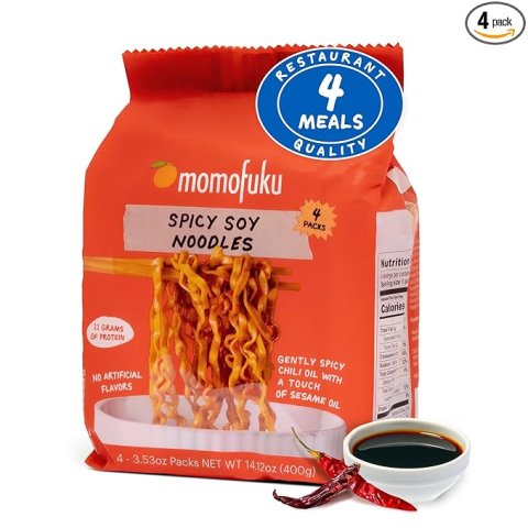 Buy Momofuku Spicy Soy Ramen Noodles by David Chang Online | Restaurant-Quality Instant Noodles 4 Pack with 11g Protein