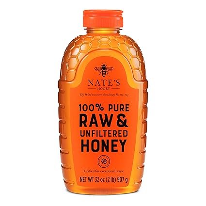 Buy Nate's 100% Pure Raw & Unfiltered Honey Online | Natural Premium Honey in 32 oz Squeeze Bottle