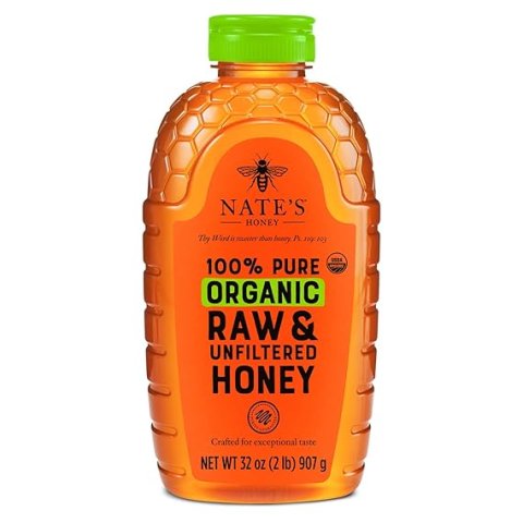 Buy Nate's Organic 100% Pure Raw & Unfiltered Honey Online | USDA Certified Organic Honey 32 oz Squeeze Bottle