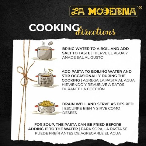 Buy LA MODERNA Spaghetti Pasta Online | Durum Wheat Semolina Pasta 16 oz Non-GMO Kosher