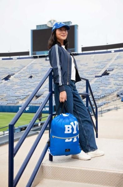 Buy BYU Cougars Hooded Stadium Everywhere Blanket Online | Ultra Soft Wearable NCAA Hooded Blanket