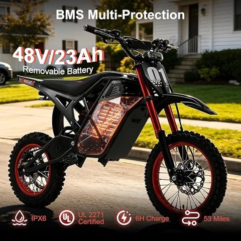Buy Electric Dirt Bike for Teens & Adults Online | 3600W Mid-Drive Off-Road Electric Motorcycle