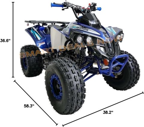 Buy HHH Upgraded 125cc Sports Quad ATV Online | Fully Automatic Youth Gas 4-Wheeler with Reverse