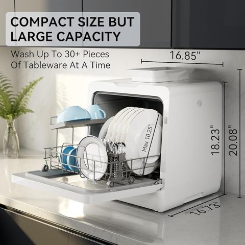 Buy Hermitlux Countertop Dishwasher Online | Portable Mini Dishwasher with 5L Water Tank