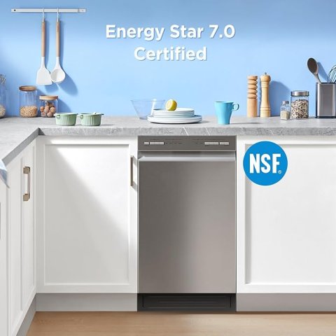 Buy Midea 18-Inch Built-In Dishwasher Online | Slim Energy Star Dishwasher with Heated Dry