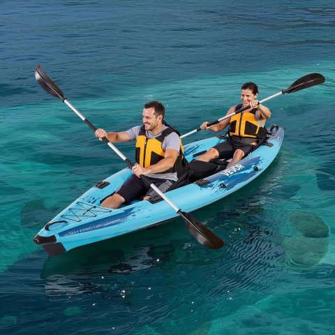 Buy VEVOR 2-Person Inflatable Kayak Online | 14'4" Family Touring Kayak with Pump, Paddles & Carry Bag