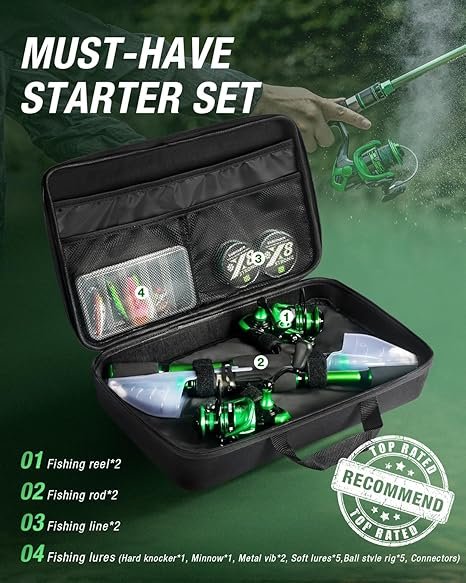 Buy Ghosthorn Fishing Rod and Reel Combo Online | Telescoping Graphite Travel Fishing Pole Kit