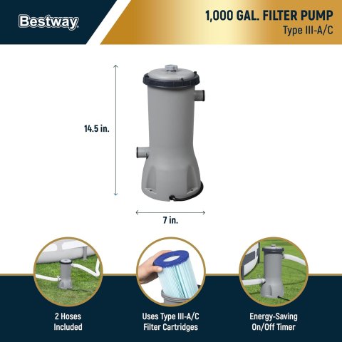 Buy Bestway Steel Pro MAX 15' x 48" Above Ground Swimming Pool Online | Round Family Pool with Filter Pump, Ladder & Cover