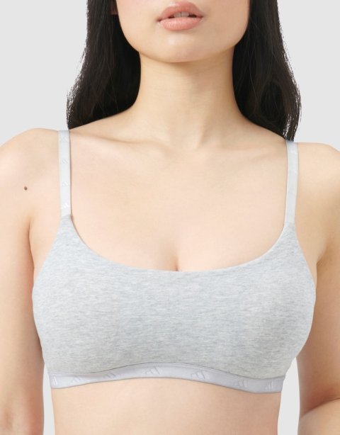 Buy Cotton Jersey Maternity Nursing Scoop Bralette Light Heather Grey Online | Soft Wireless Nursing Bra for Pregnancy & Breastfeeding