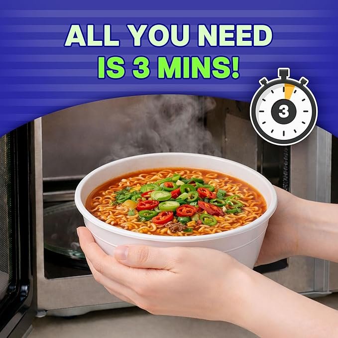 Buy Nongshim Gourmet Hot & Spicy Instant Ramen Bowl Online | Premium Microwavable Noodle Soup 3.03 oz 12 Pack