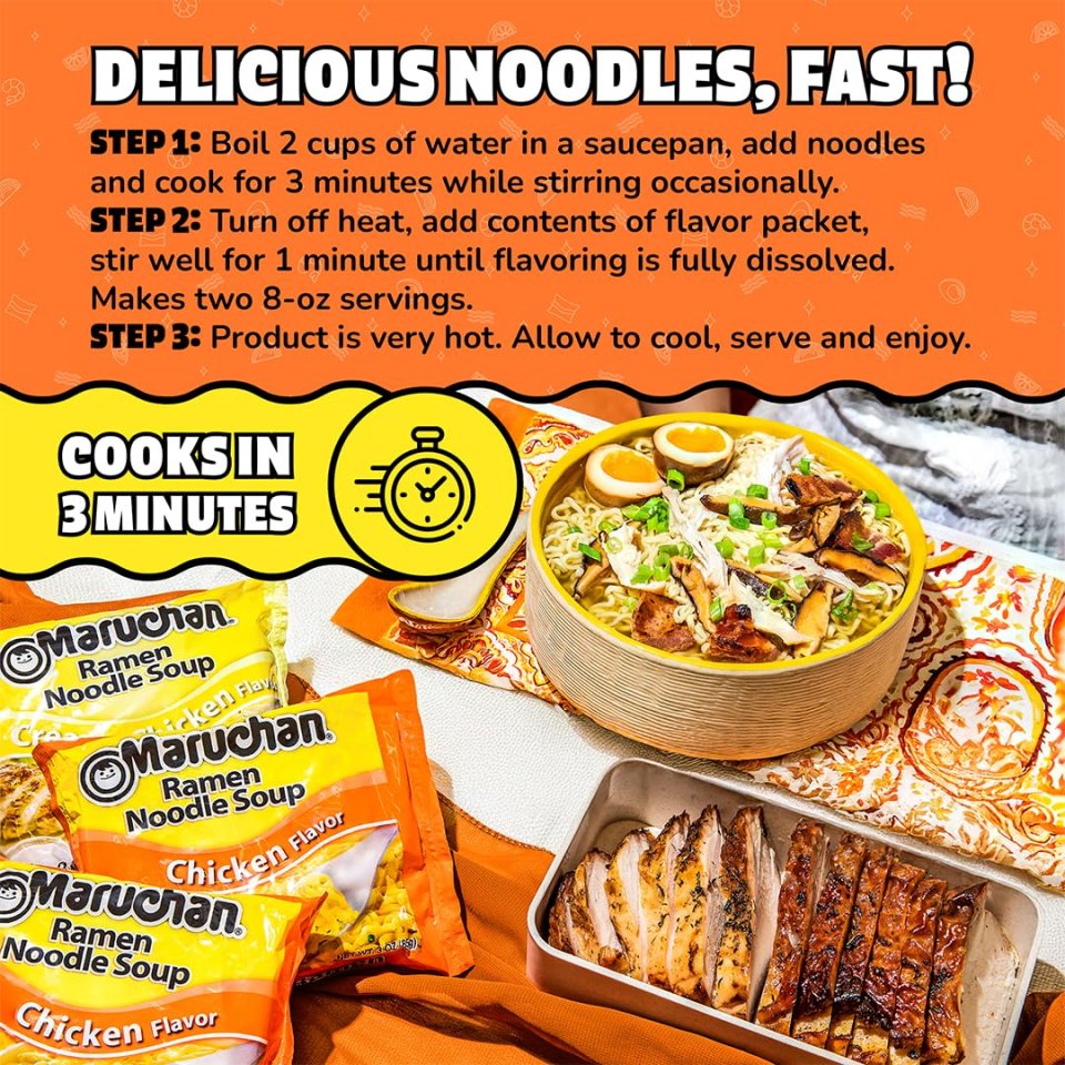 Buy Maruchan Chicken Flavor Ramen Noodle Soup Online | Japanese-Style Instant Noodles 3 oz 24 Pack