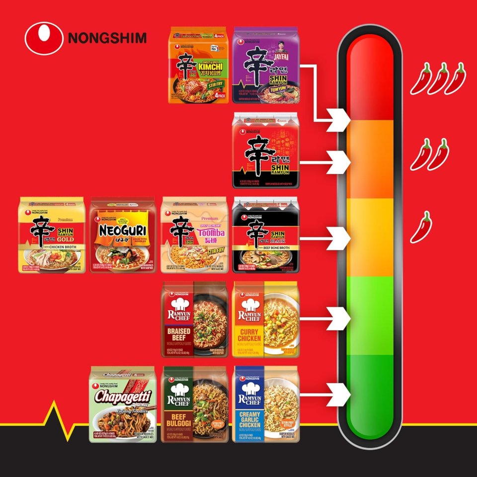 Buy Nongshim Shin Ramyun Spicy Korean Instant Noodles Online | Rich Beef Flavored Ramyun 4.23 oz 20 Pack