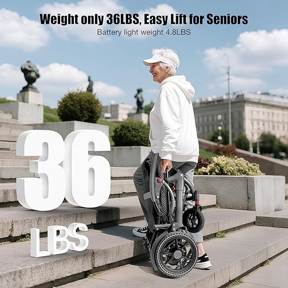Buy Foldable Lightweight Electric Wheelchair Online | Airline Approved Carbon Fiber Power Wheelchair for Adults