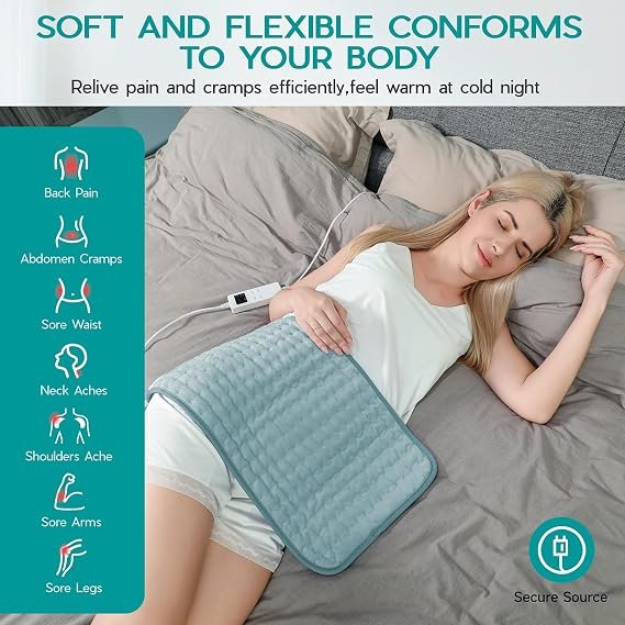 Buy Electric Heating Pad for Period Cramps & Back Pain Online | Fast Heat Therapy for Neck, Shoulders & Muscles