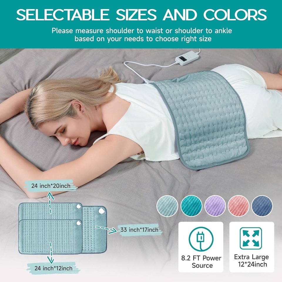 Buy Electric Heating Pad for Period Cramps & Back Pain Online | Fast Heat Therapy for Neck, Shoulders & Muscles