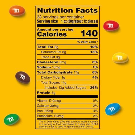 Buy M&M'S Peanut Milk Chocolate Candy Party Size Online | Resealable 38 oz Bulk Chocolate Candy Bag